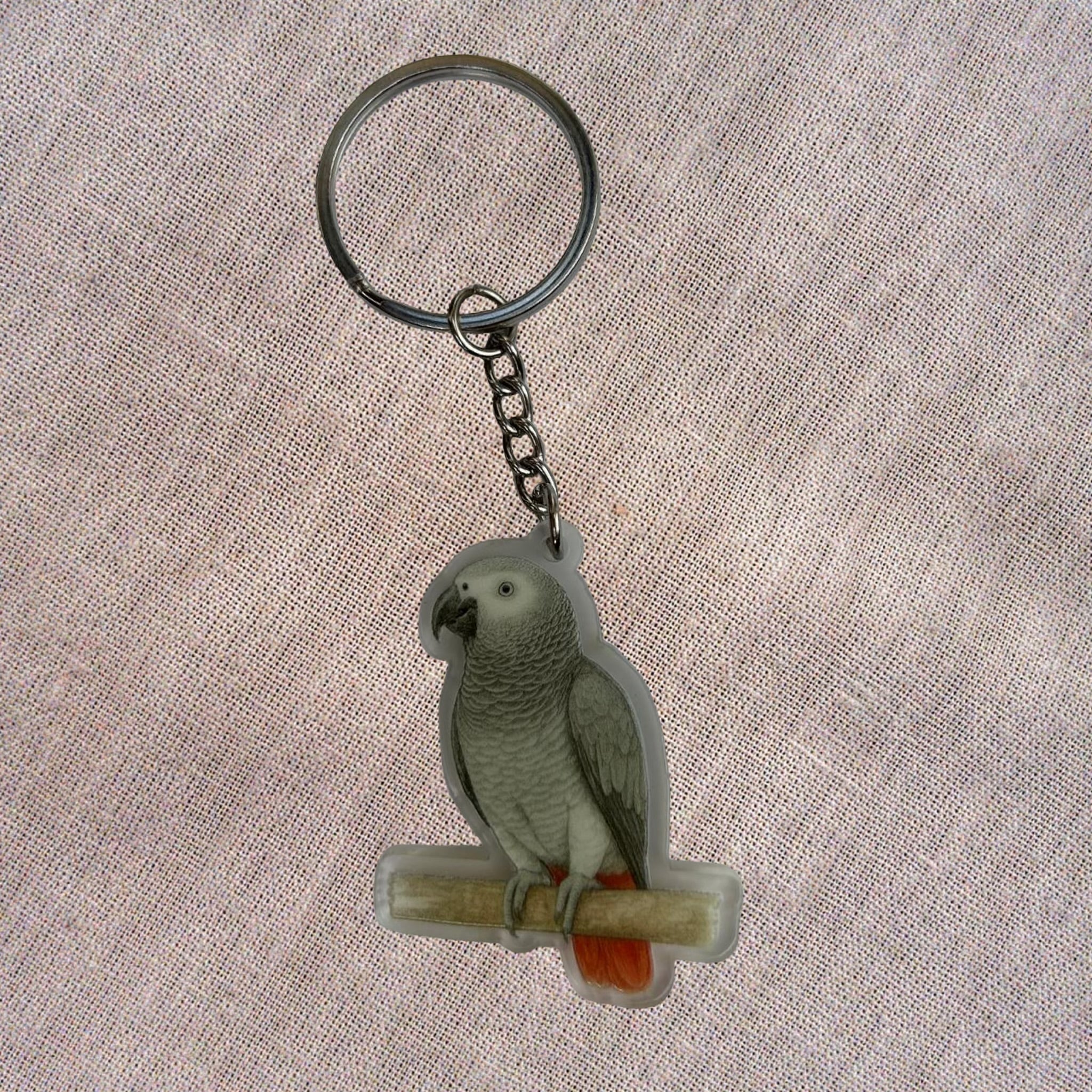 Porte-clés Gris du Gabon