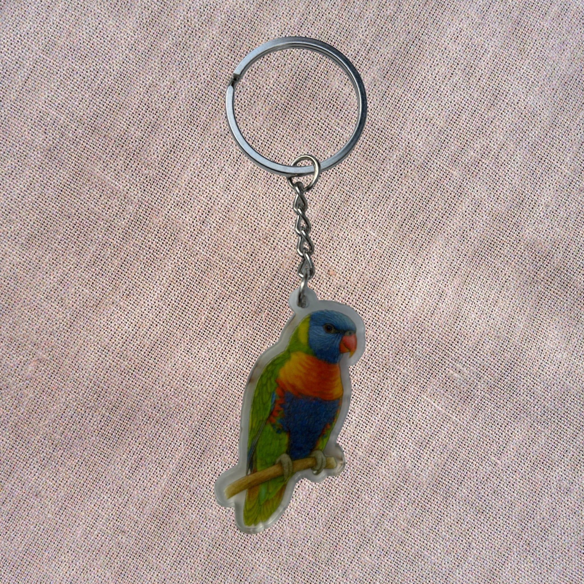 Porte-clés Loriquet arc-en-ciel